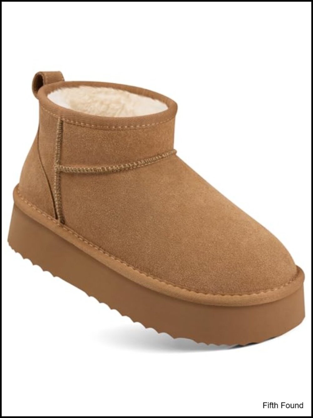Genuine Suede Leather Platform Snow Ankle Boots Faux Fur Lined Waterproof